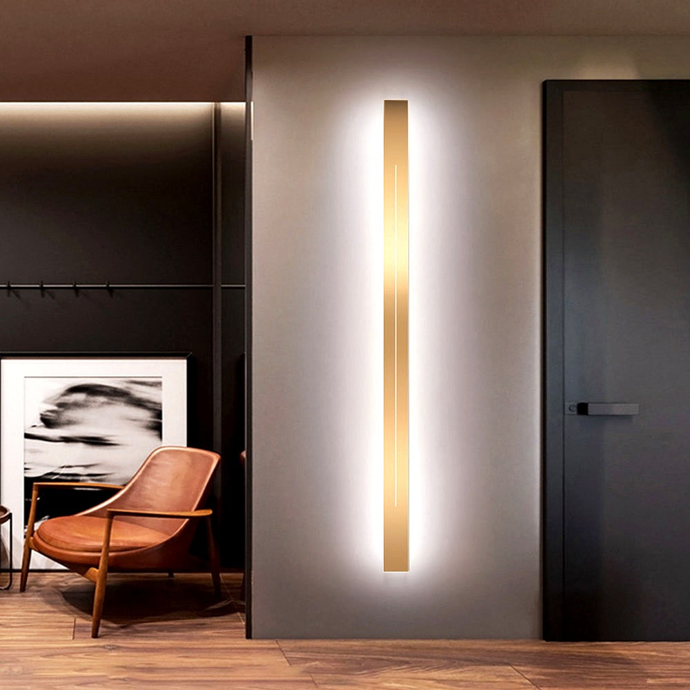 Applique Murale LED Minimaliste Dorée - Vue 32