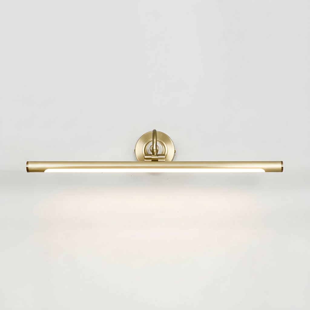 Applique Murale Linéaire Élégante Dorée LED Intégrée