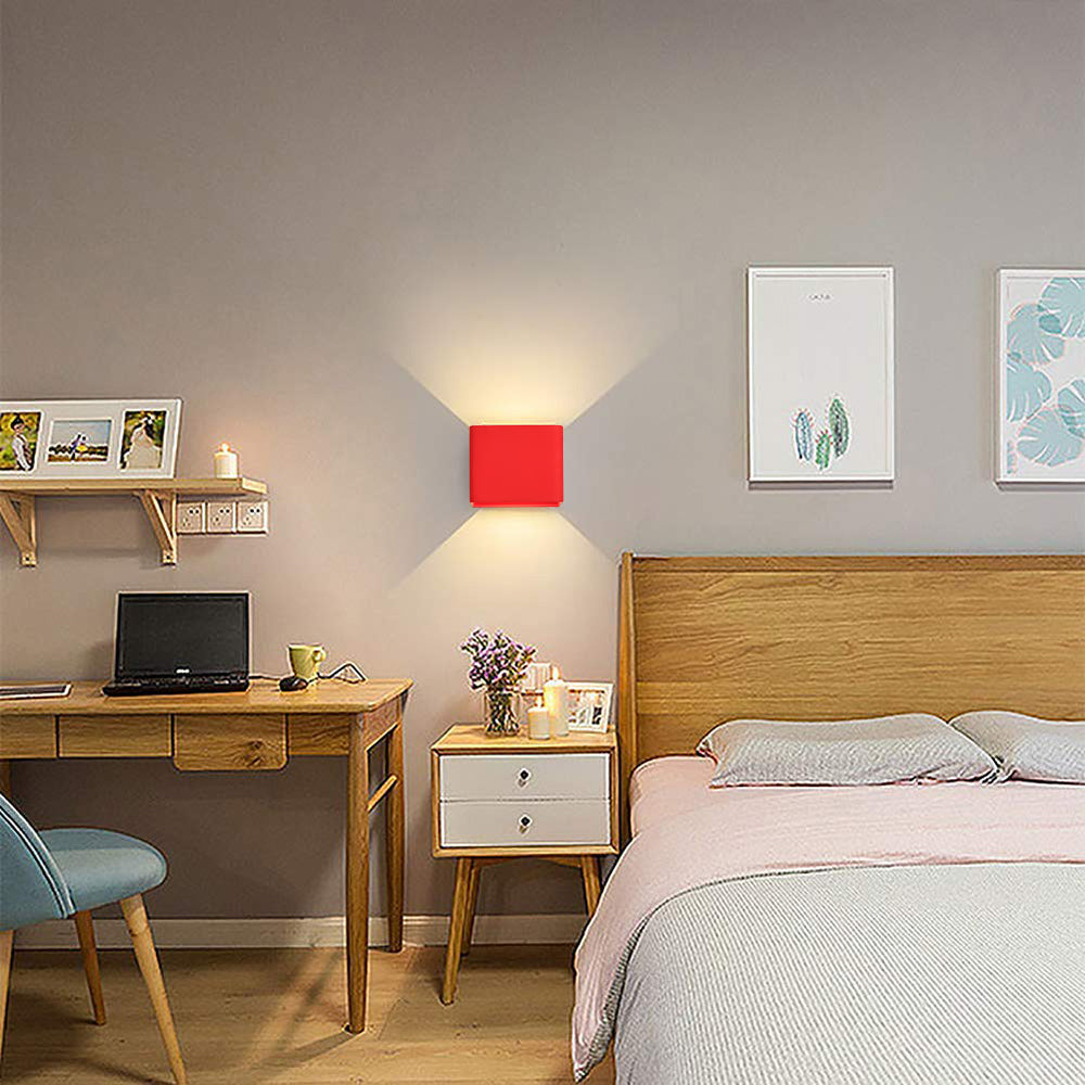 Miren Applique Murale Carrée Moderne 5-Couleurs. Chambre