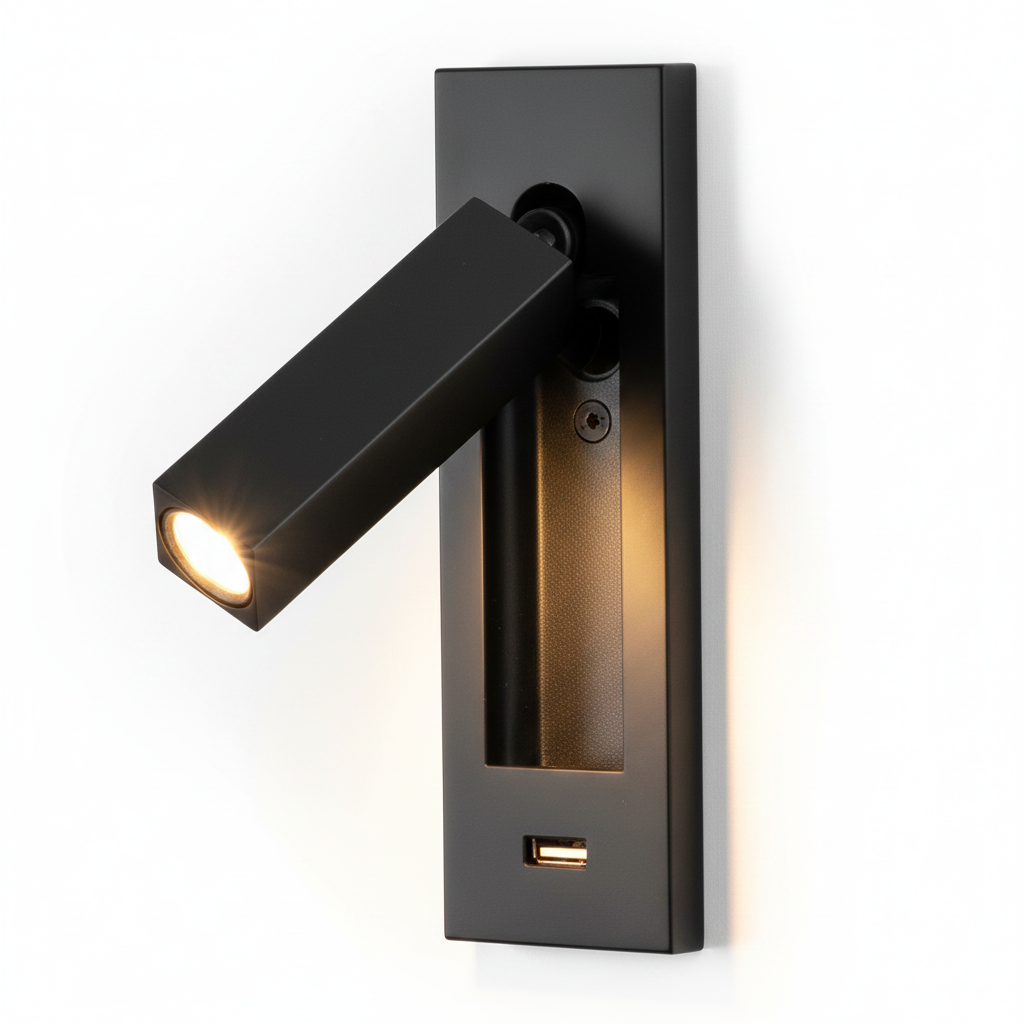 Applique Murale LED Intégrée Noir Minimaliste Moderne