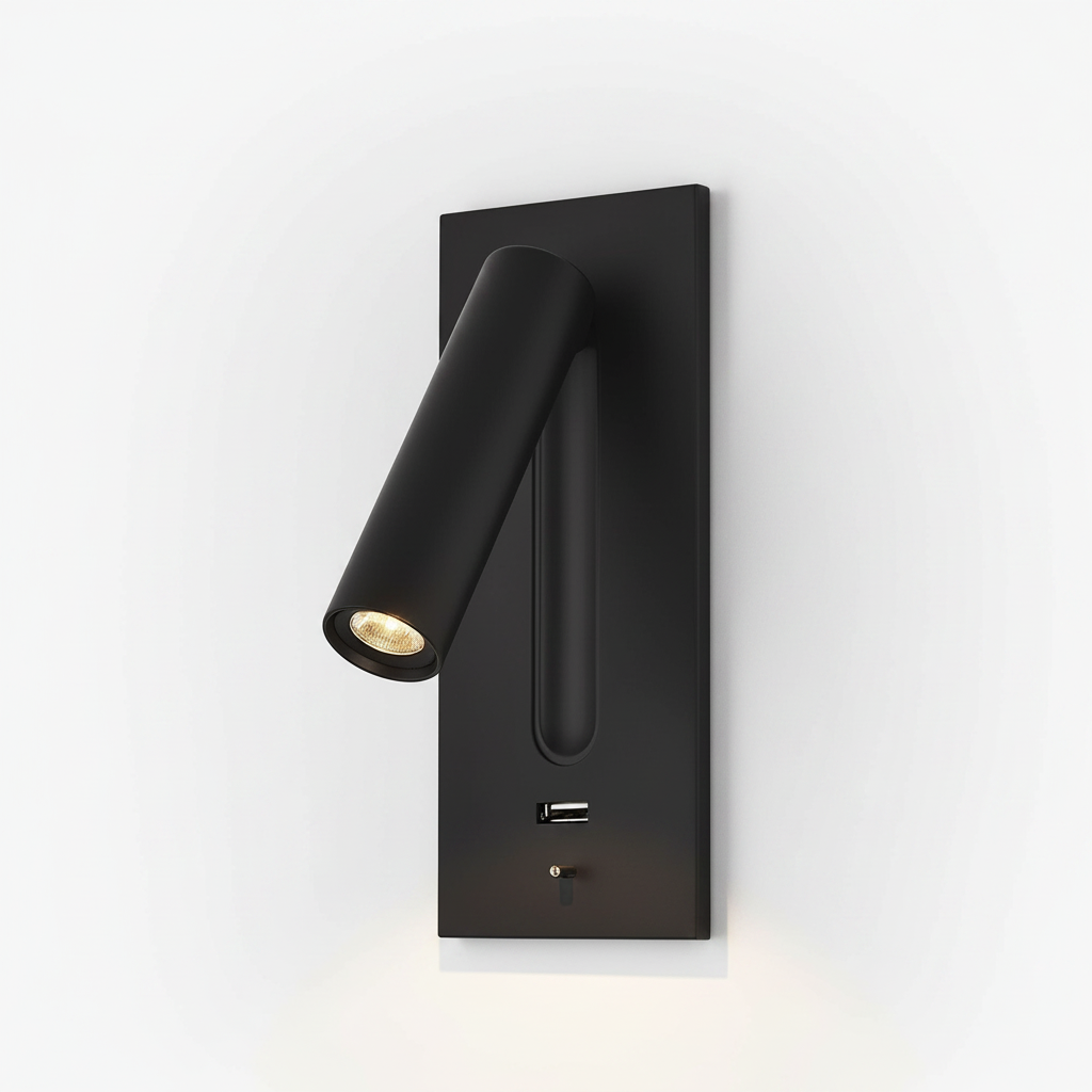 Applique Murale LED Intégrée Noir Minimaliste Moderne