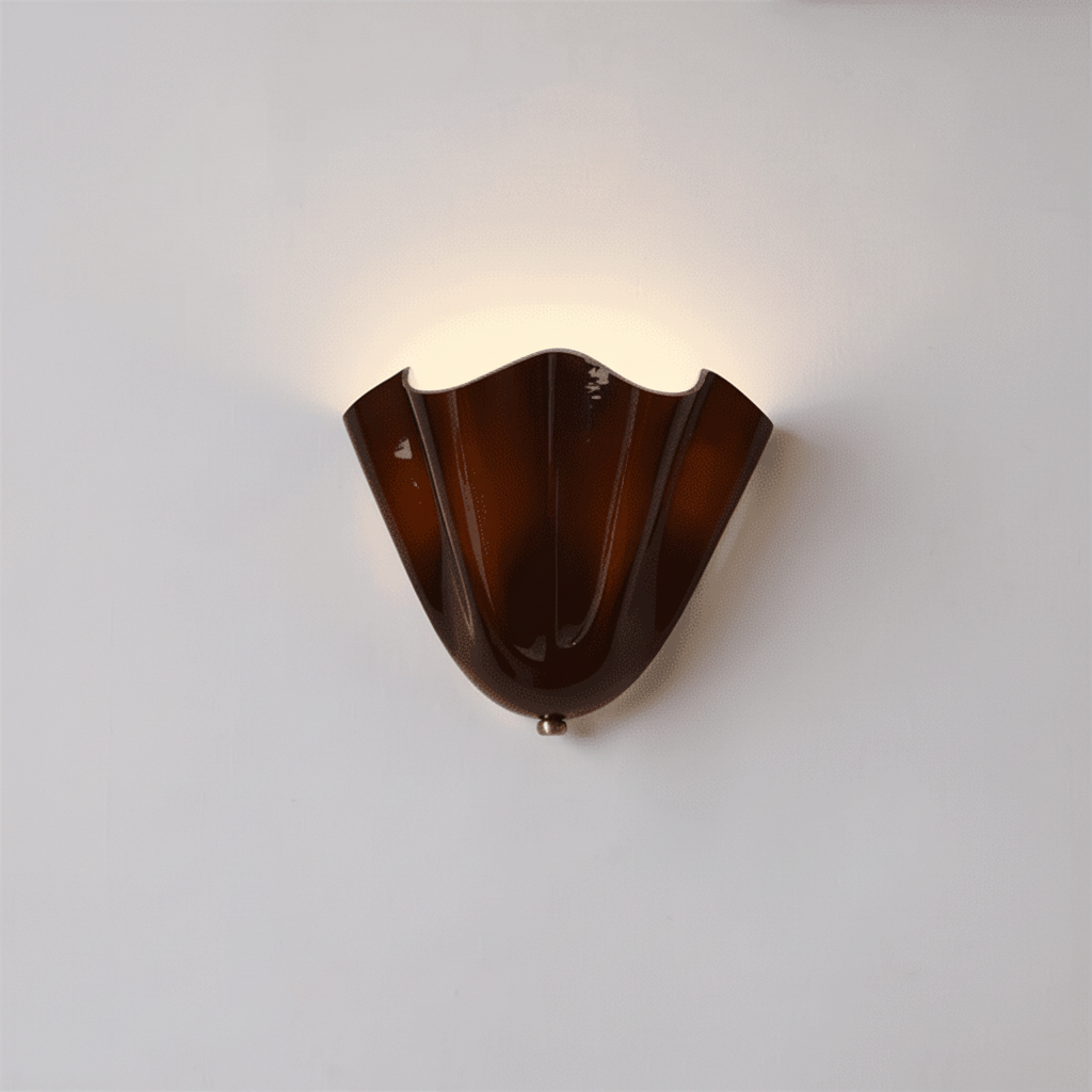 Lampe Murale Élégante aux Courbes Douces Ambre Moderne