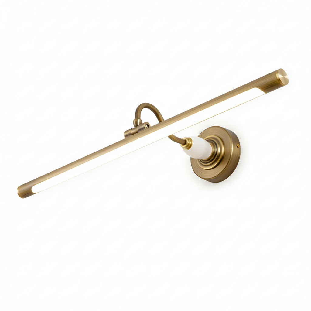 Applique Murale Linéaire Élégante Dorée LED Intégrée