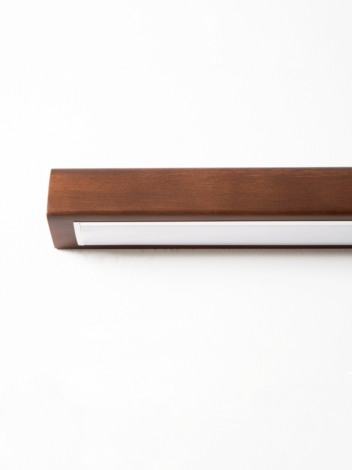Lustra Applique Murale Linéaire Bois et LED Design Minimaliste