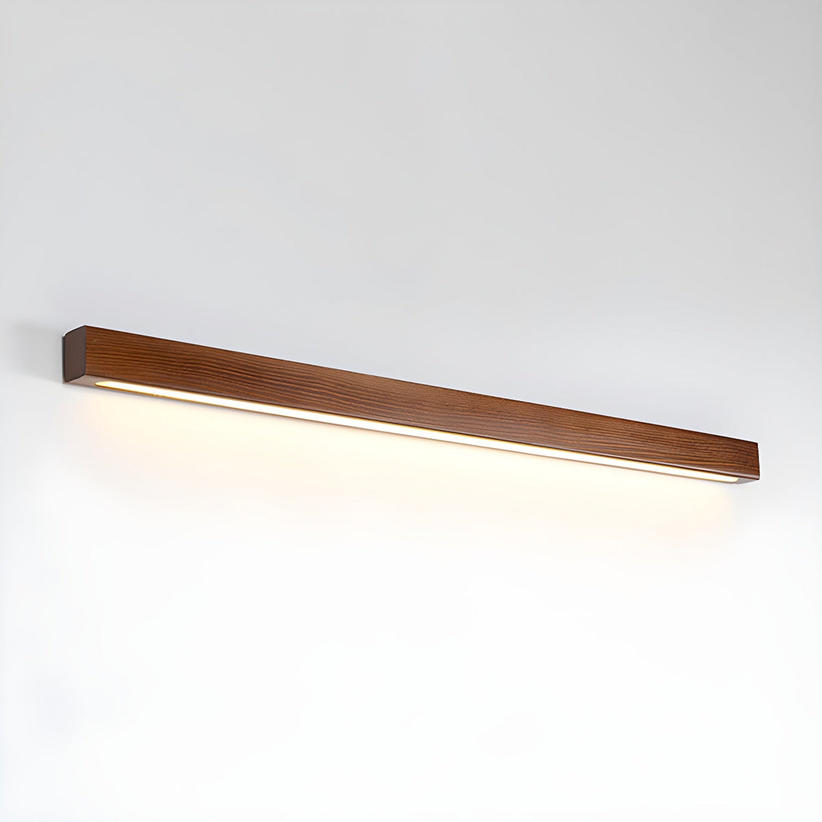 Lustra Applique Murale Linéaire Bois et LED Design Minimaliste