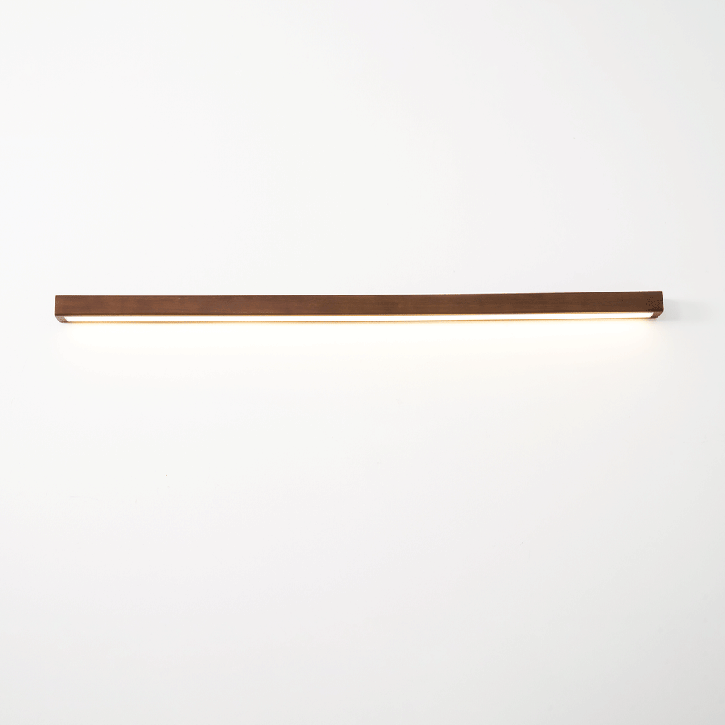 Lustra Applique Murale Linéaire Bois et LED Design Minimaliste