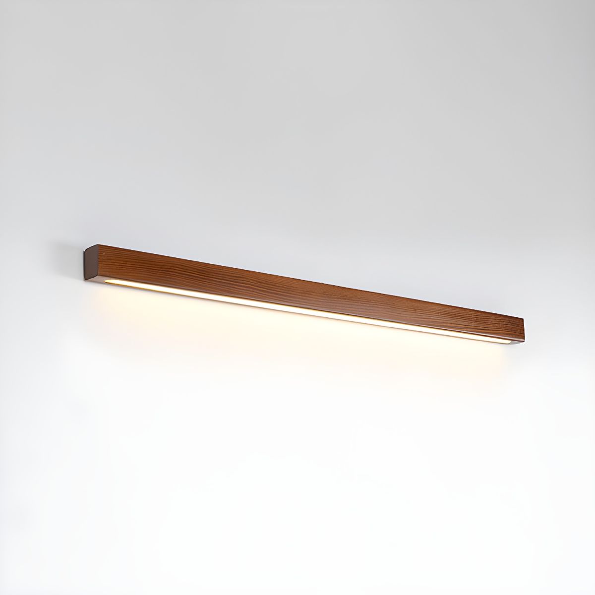 Lustra Applique Murale Linéaire Bois et LED Design Minimaliste