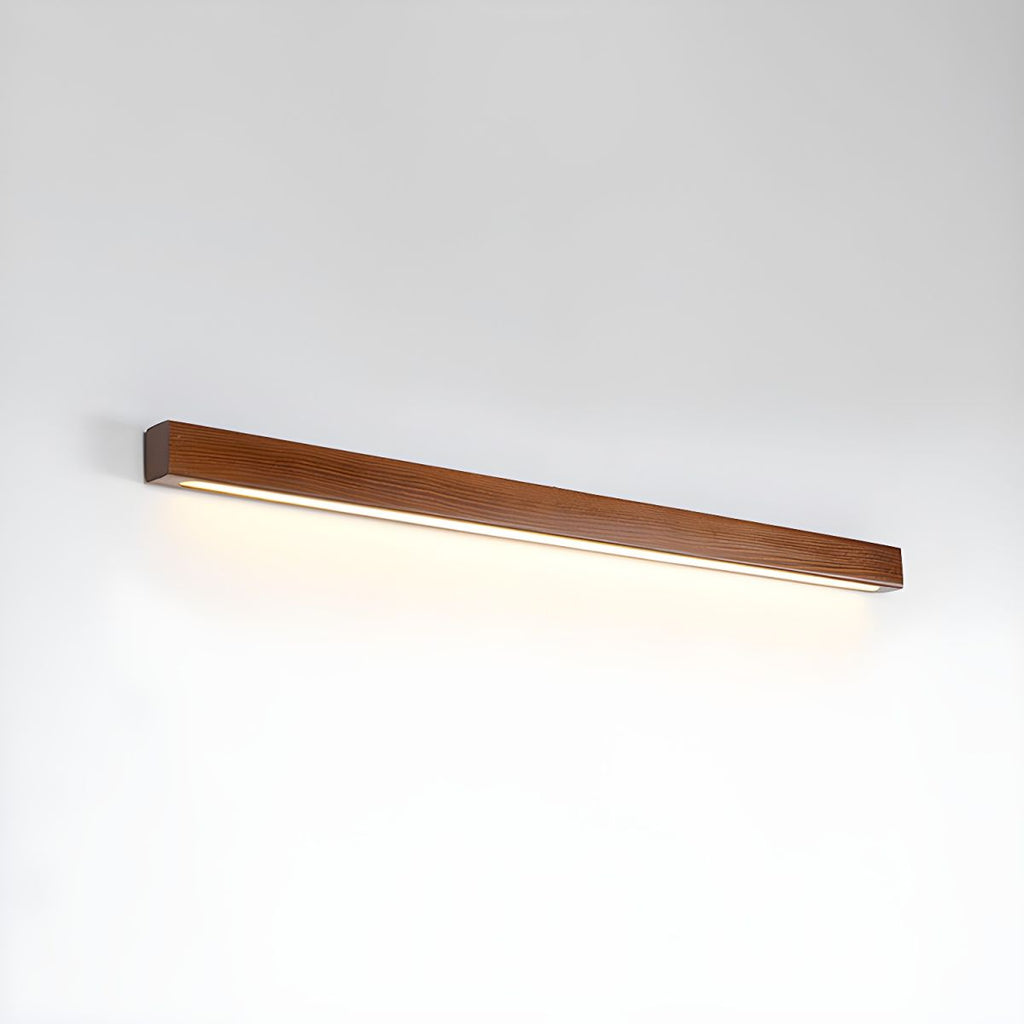 Lustra Applique Murale Linéaire Bois et LED Design Minimaliste