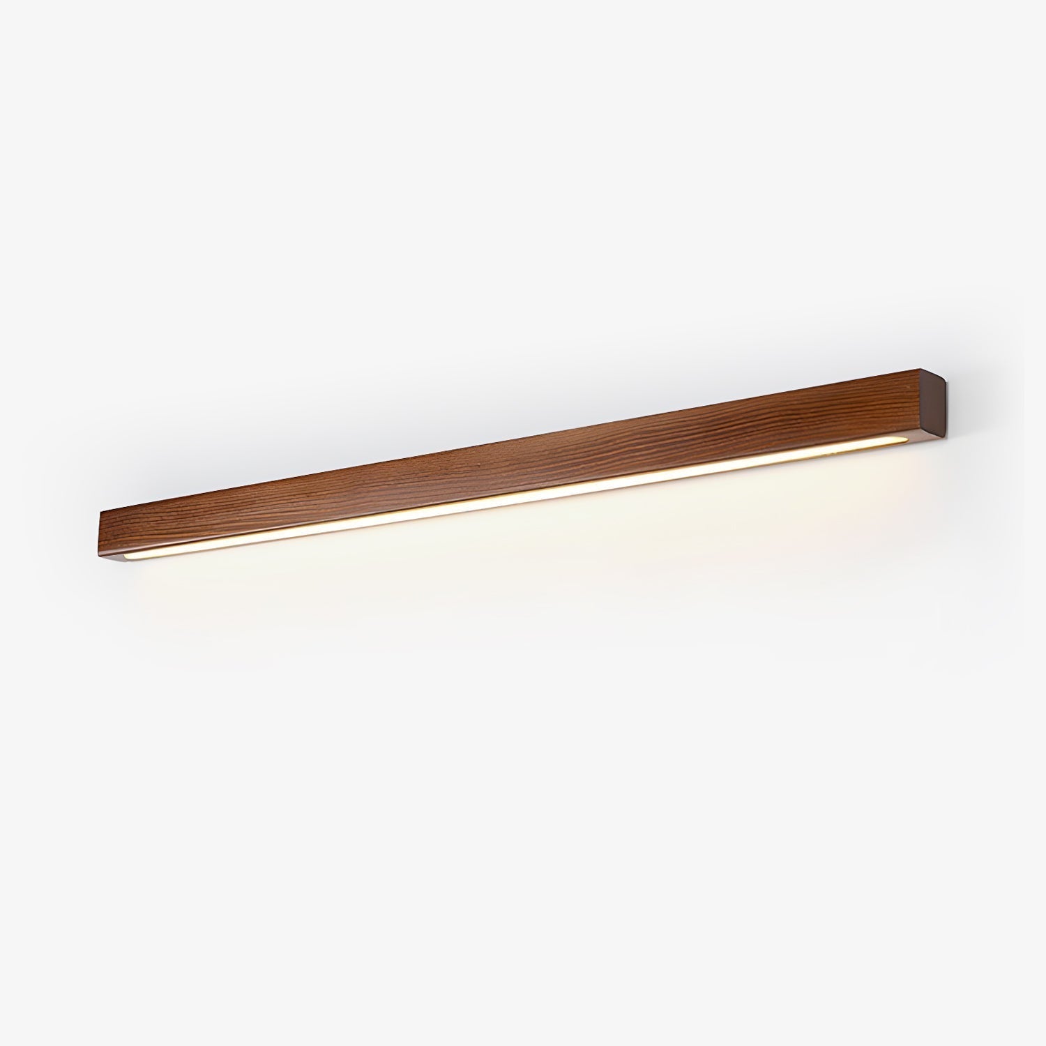 Lustra Applique Murale Linéaire Bois et LED Design Minimaliste Image