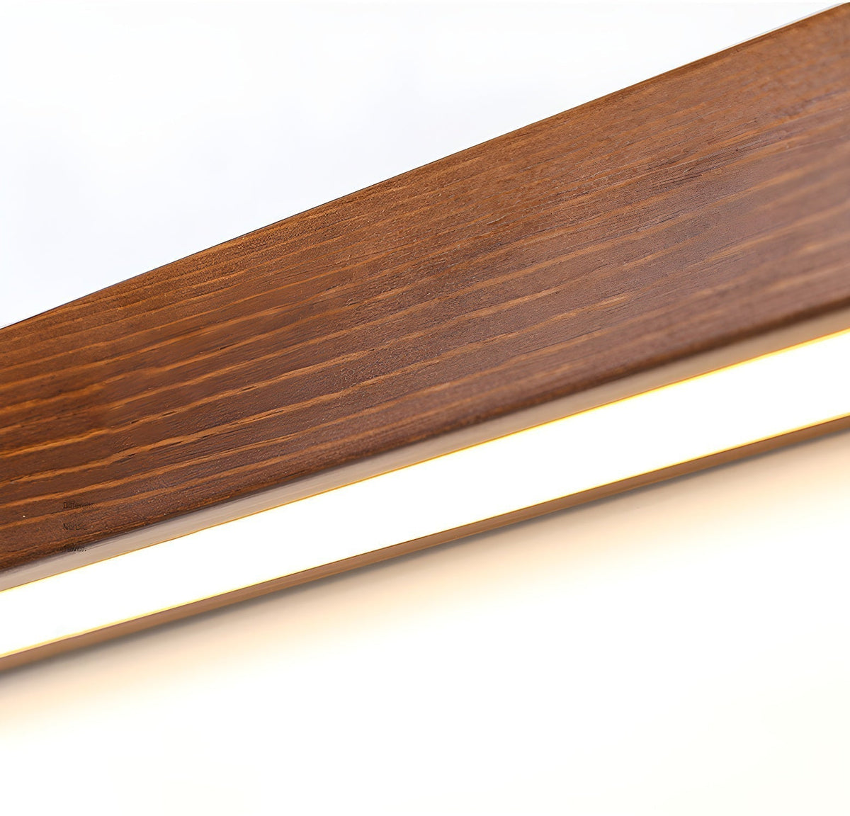 Lustra Applique Murale Linéaire Bois et LED Design Minimaliste