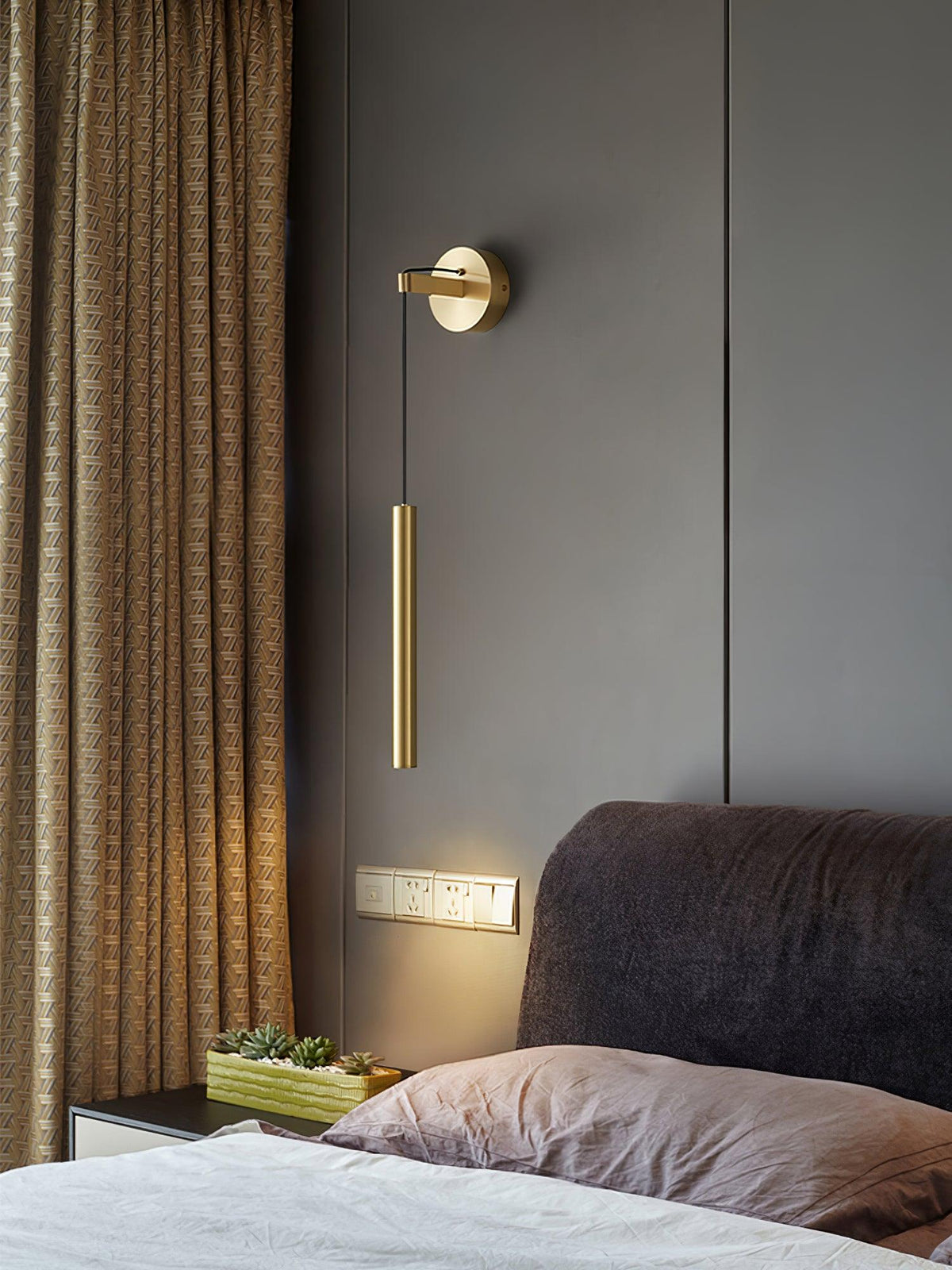Thomasina Applique Murale Ligne Laiton Moderne Minimaliste