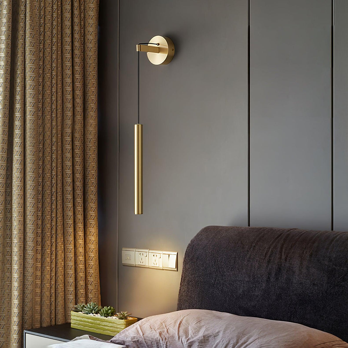 Thomasina Applique Murale Ligne Laiton Moderne Minimaliste