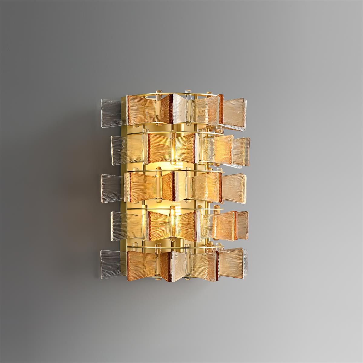 Celvara Applique Murale Accent Ruban en Verre Rainuré