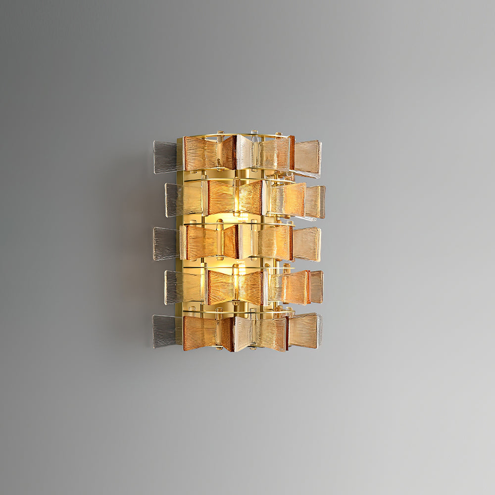 Celvara Applique Murale Accent Ruban en Verre Rainuré