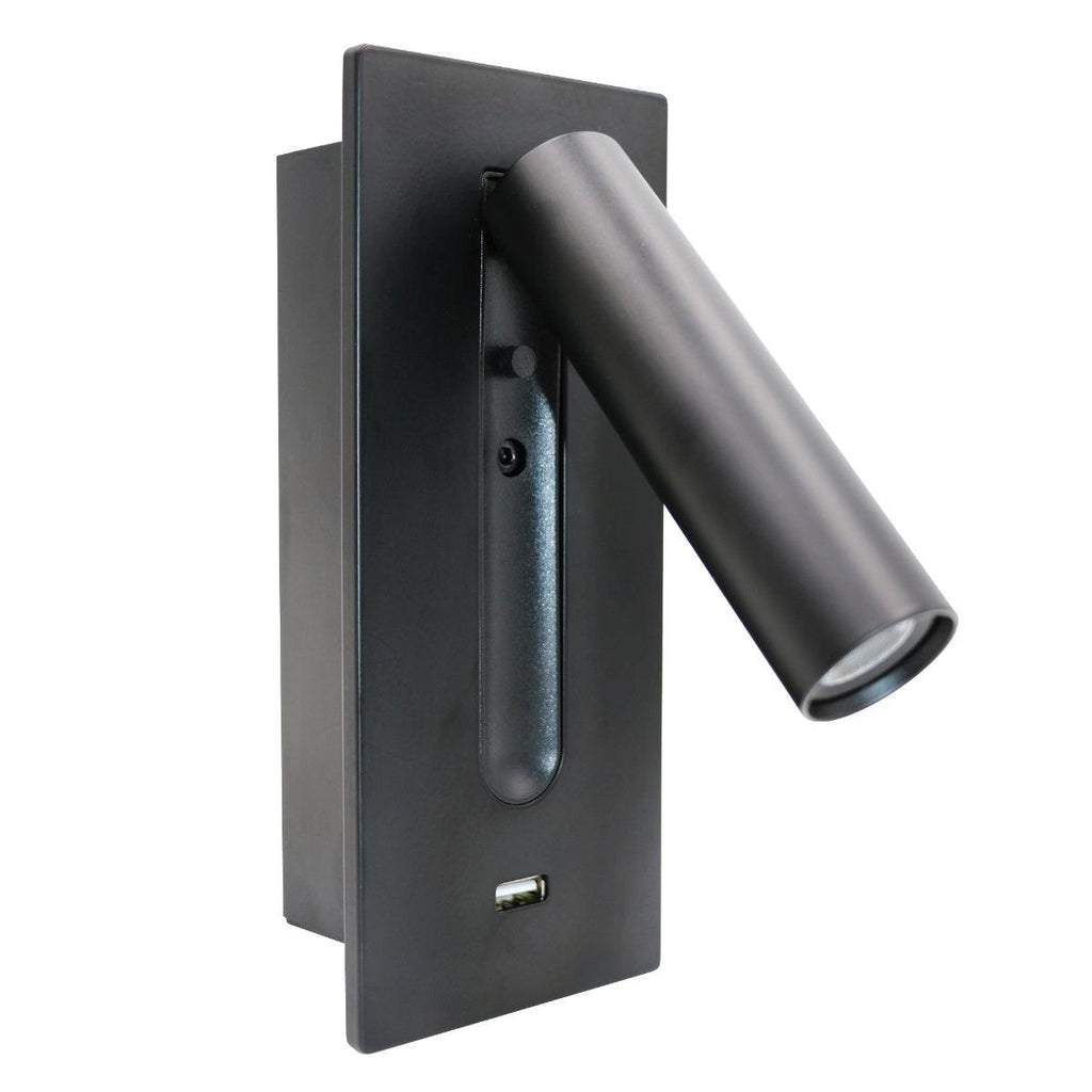 Aare Moderne Minimaliste Chevet Noir Luminaire Mural