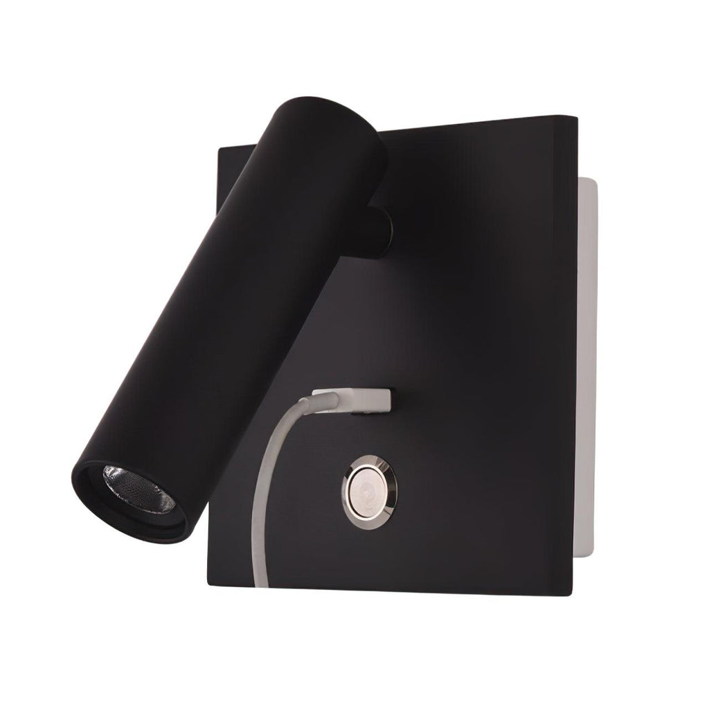 Aare Moderne Minimaliste Chevet Noir Luminaire Mural
