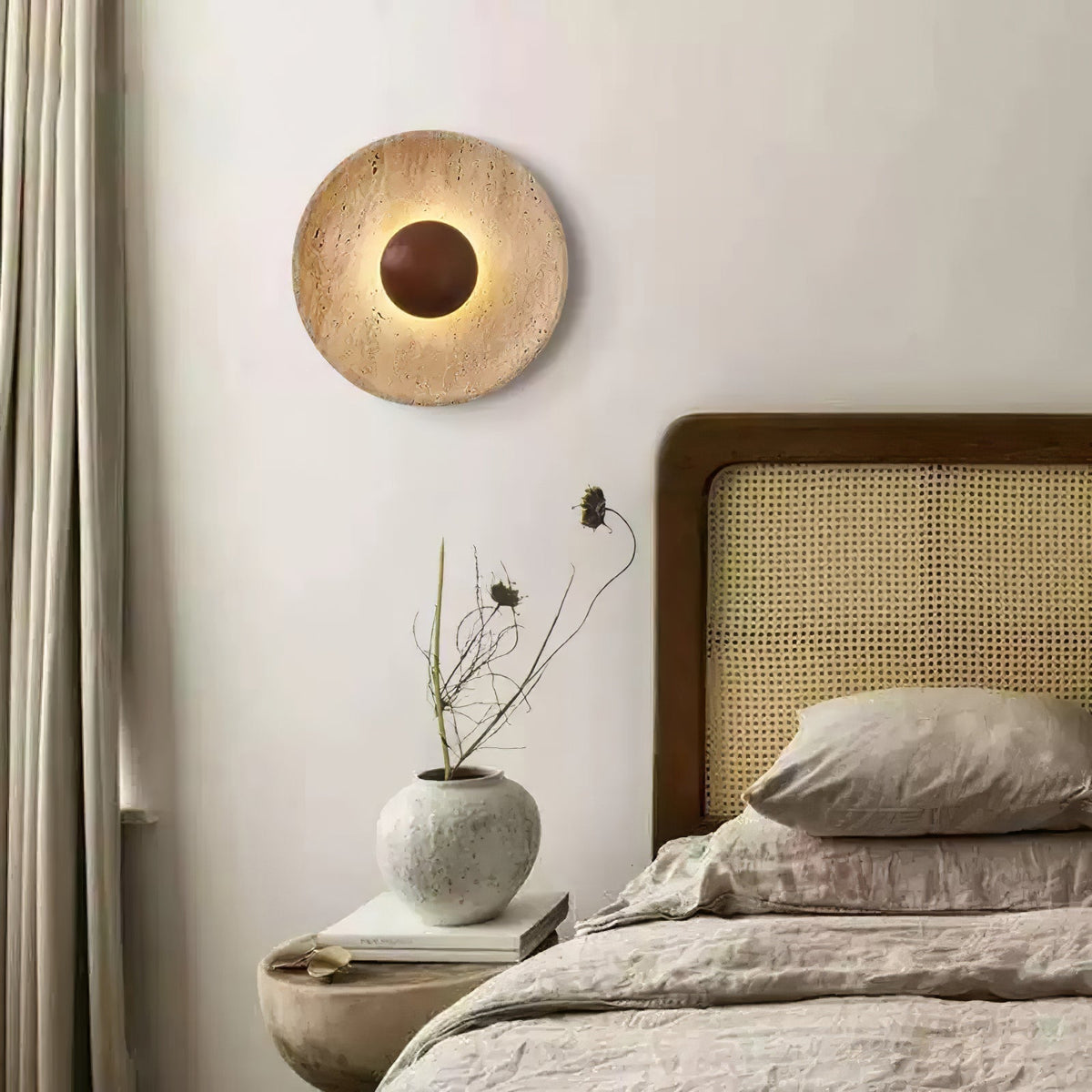 Ulraeia Minimaliste Travertin Luminaire Mural