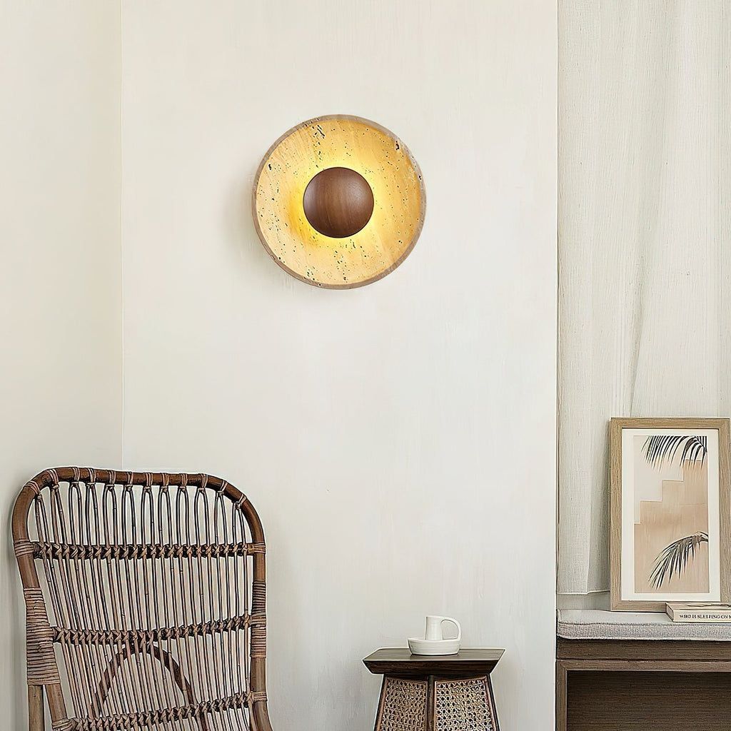 Ulraeia Minimaliste Travertin Luminaire Mural