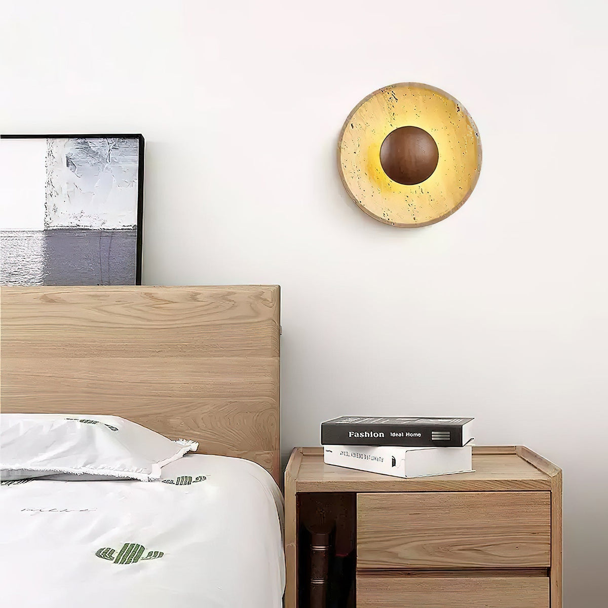 Ulraeia Minimaliste Travertin Luminaire Mural