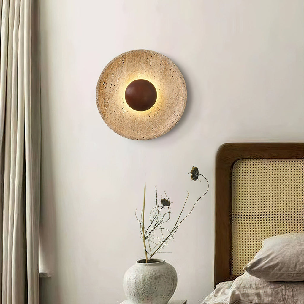Ulraeia Minimaliste Travertin Luminaire Mural