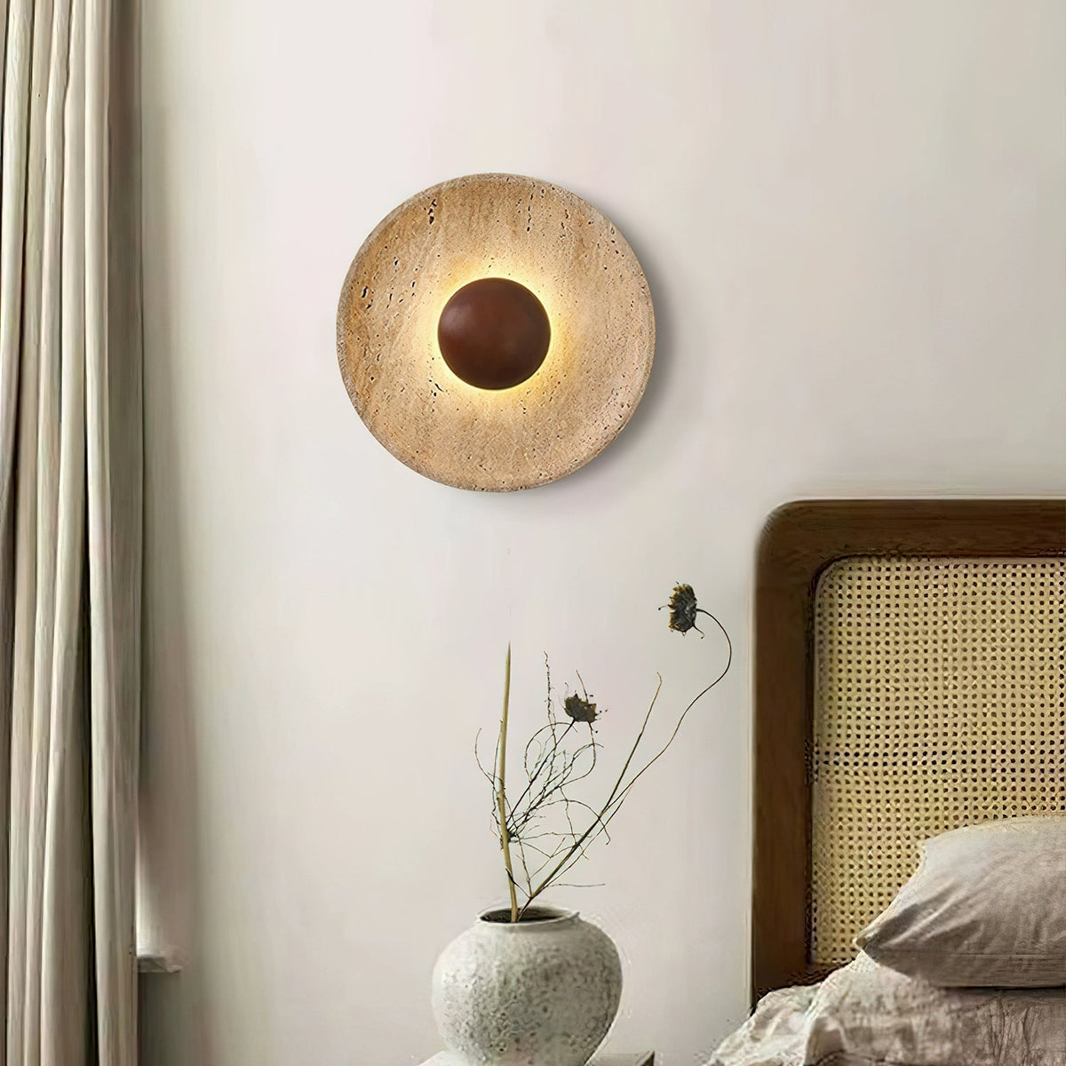 Ulraeia Minimaliste Travertin Luminaire Mural