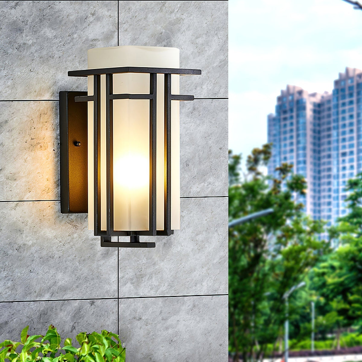 Lustra Lampe Murale Extérieure en Fer Lanterne Rétro