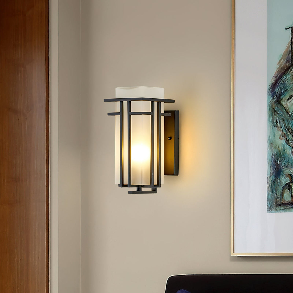 Lustra Lampe Murale Extérieure en Fer Lanterne Rétro