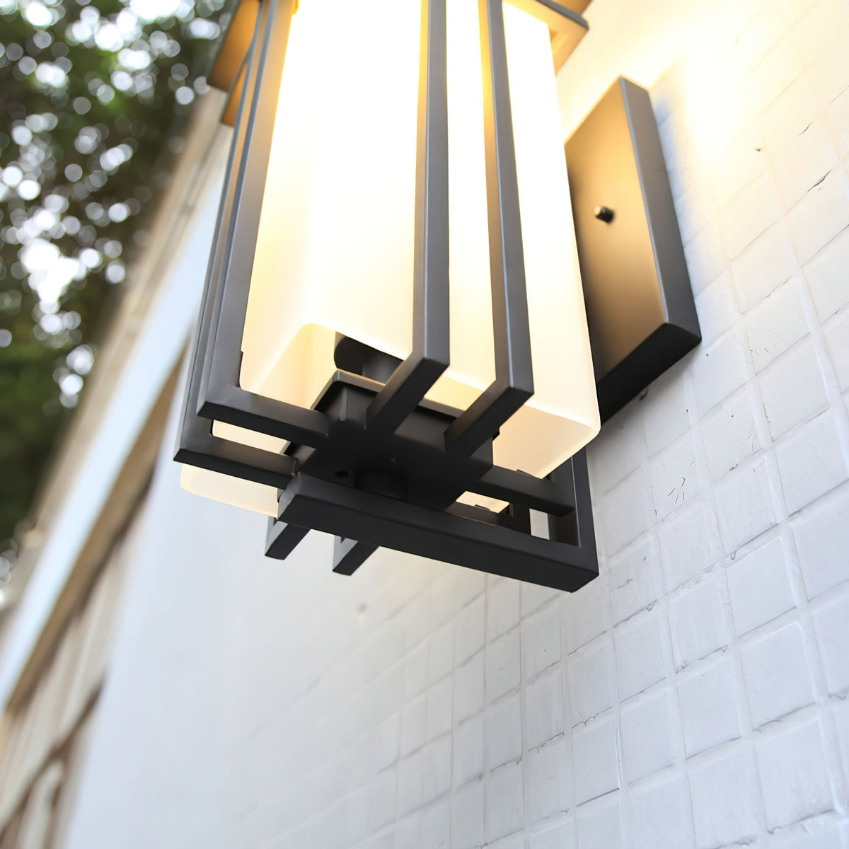 Lustra Lampe Murale Extérieure en Fer Lanterne Rétro