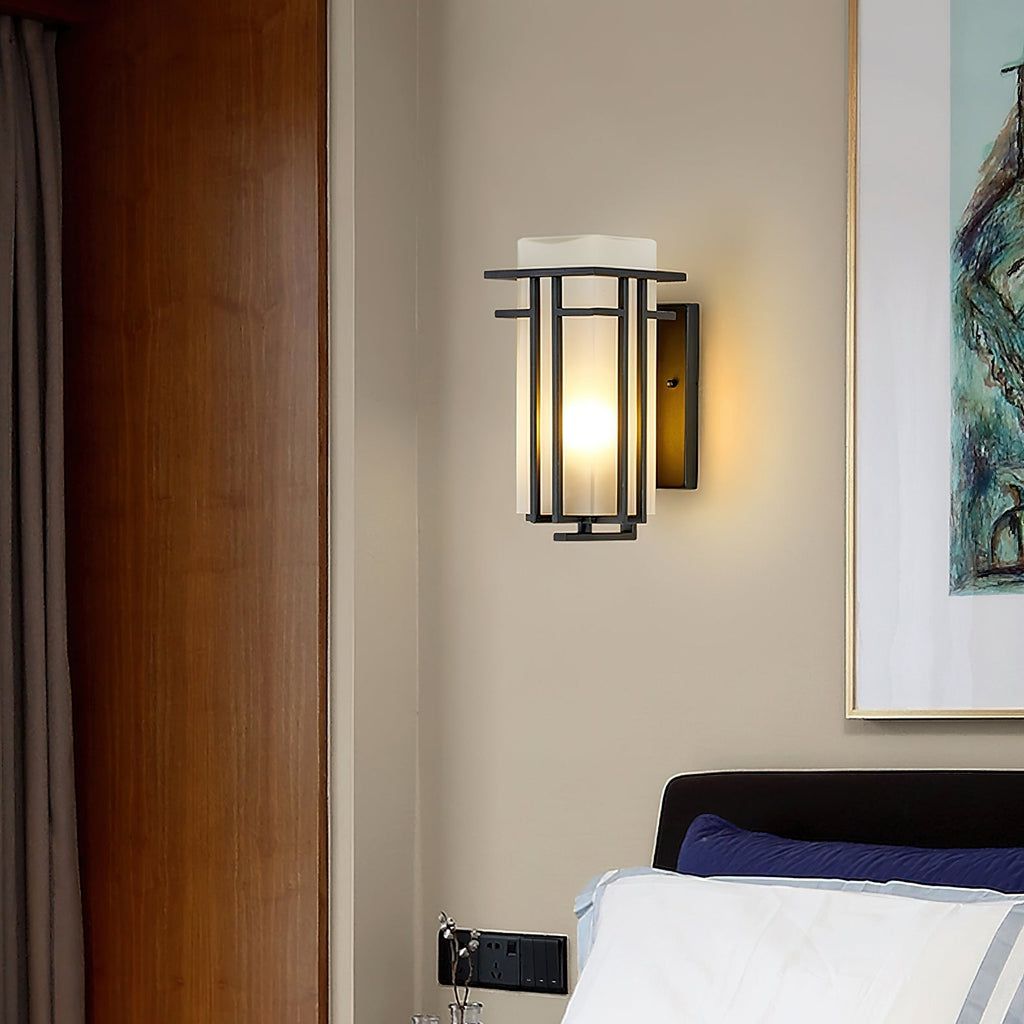 Lustra Lampe Murale Extérieure en Fer Lanterne Rétro