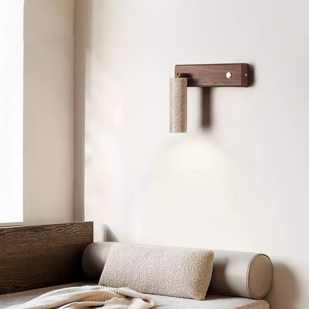 Ornoria Applique Murale Cylindrique en Travertin