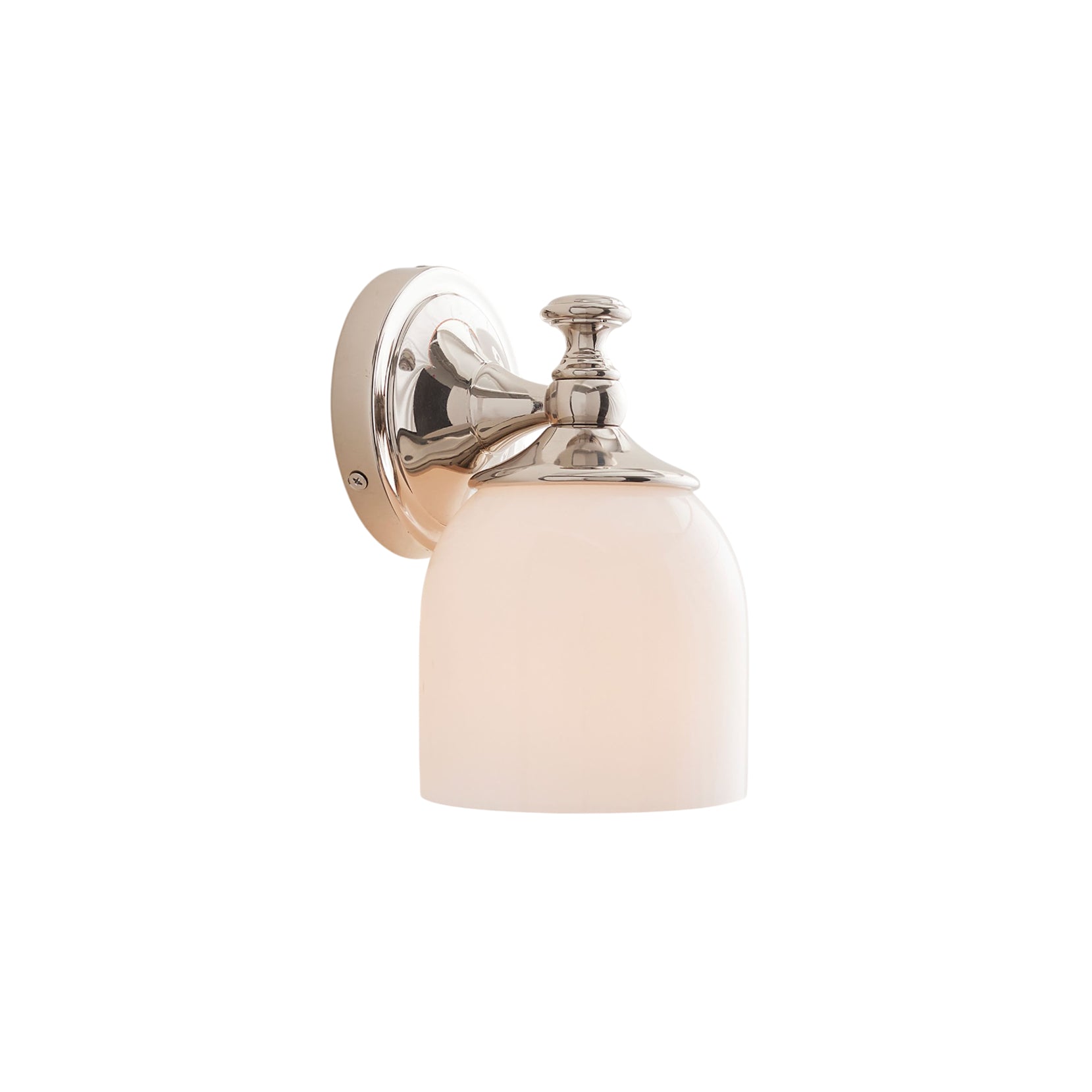 Lumen Sconce Mural Moderne Minimaliste à Bras Courts en Chrome Métal Verre Image