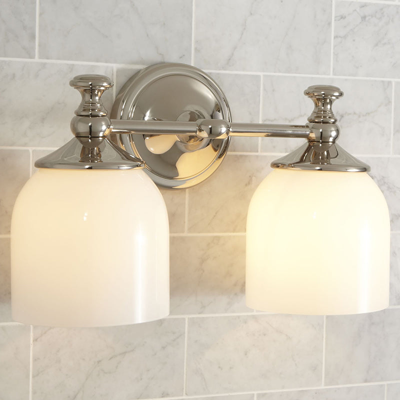 Lumen Sconce Mural Moderne Minimaliste à Bras Courts en Chrome Métal Verre