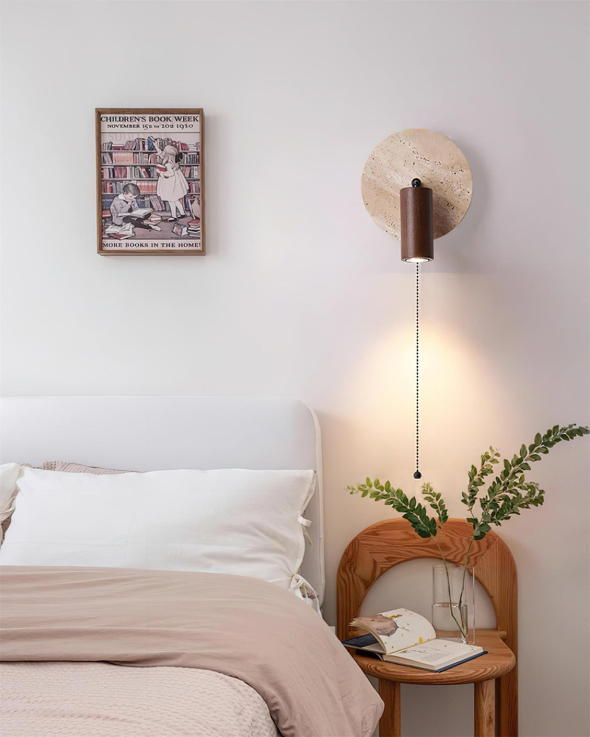 Evzoryra Applique Murale Disc Swing en Travertin