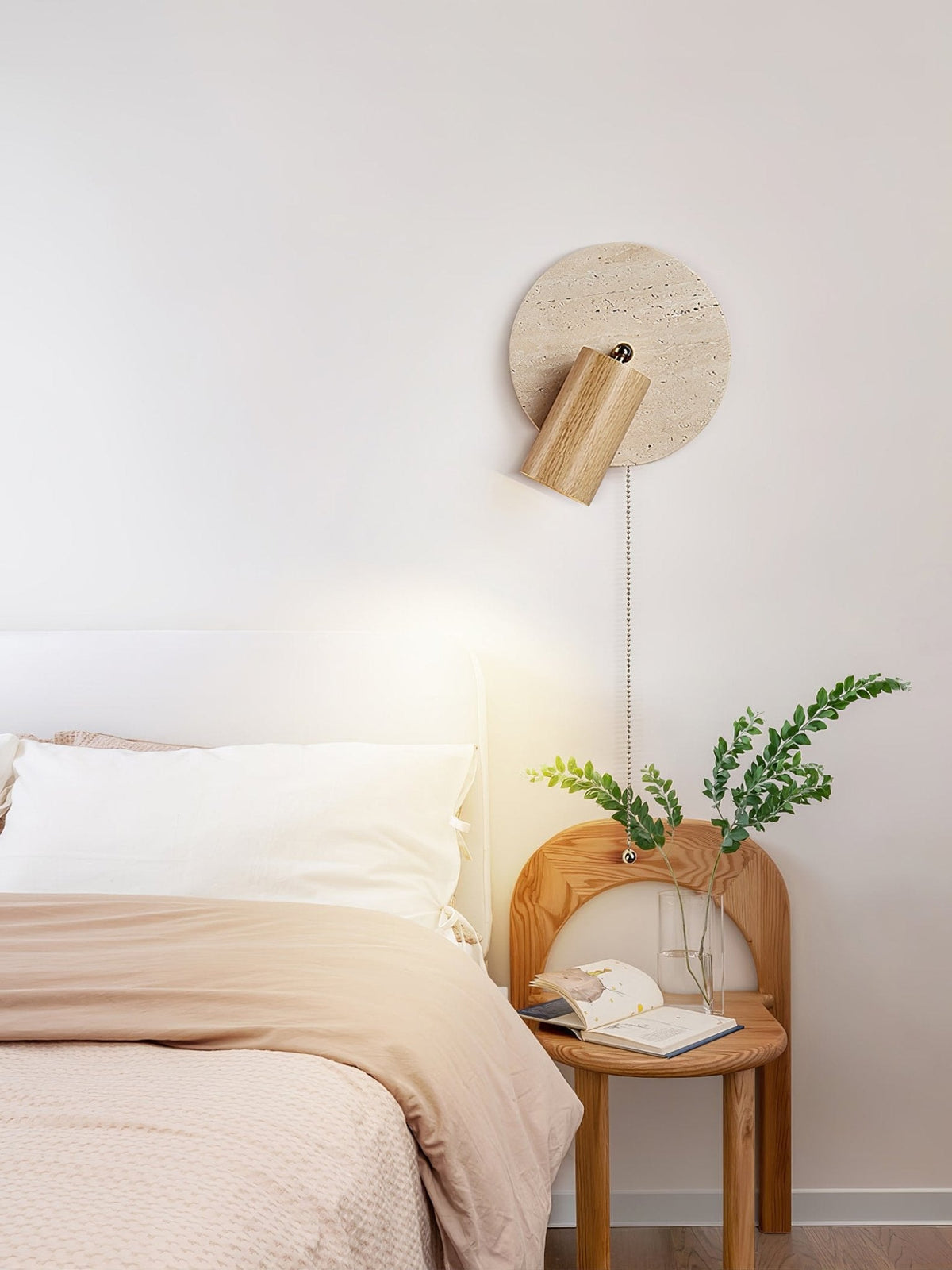 Evzoryra Applique Murale Disc Swing en Travertin