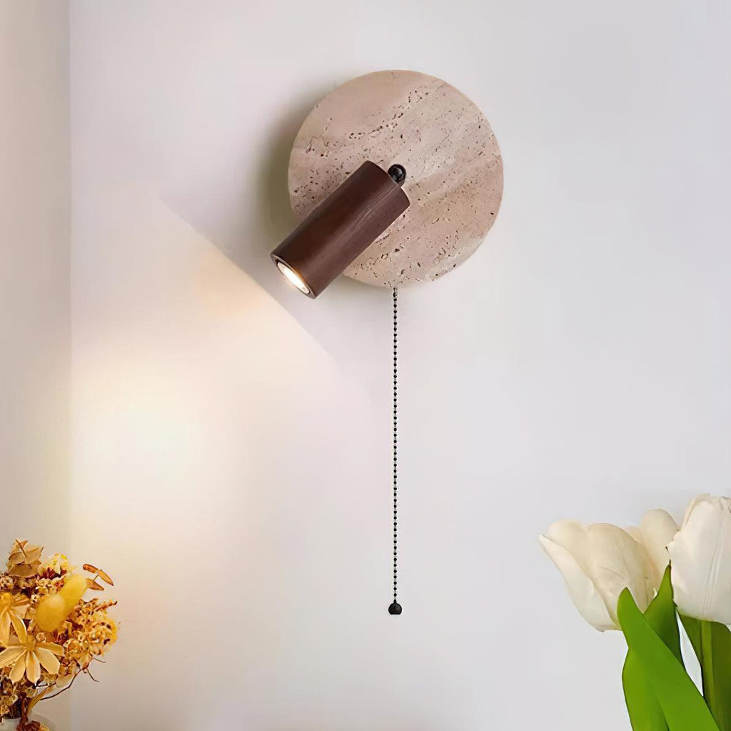 Evzoryra Applique Murale Disc Swing en Travertin
