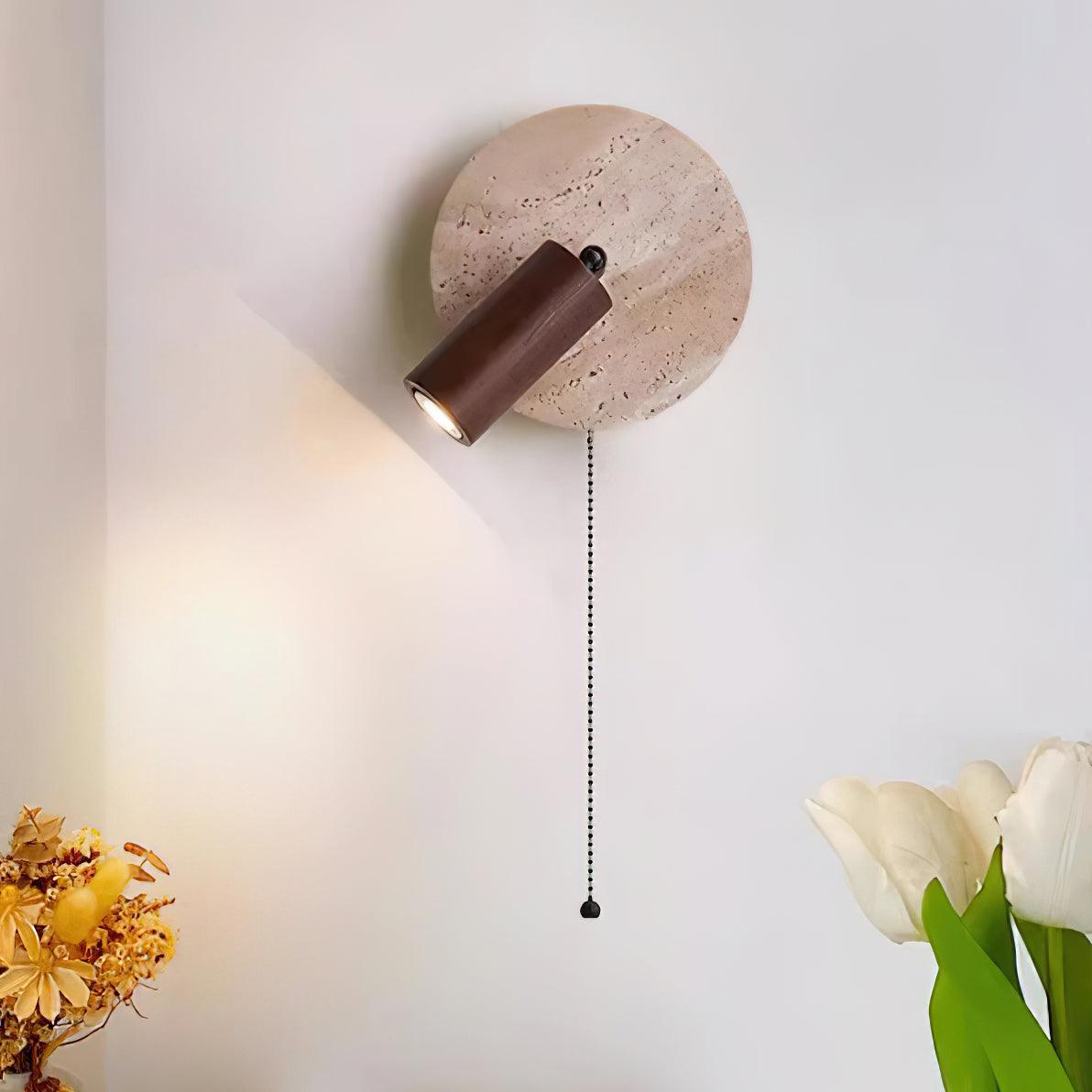 Evzoryra Applique Murale Disc Swing en Travertin