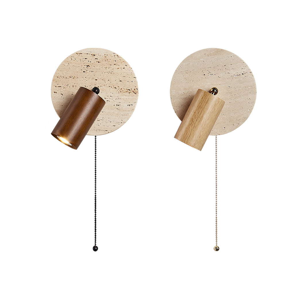 Evzoryra Applique Murale Disc Swing en Travertin