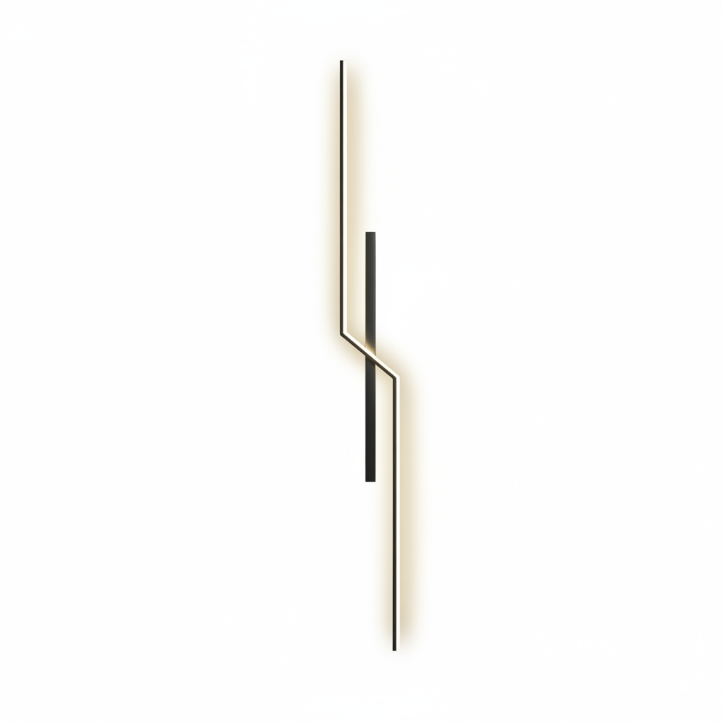 Applique Murale Noire Moderne Minimaliste LED Intégrée