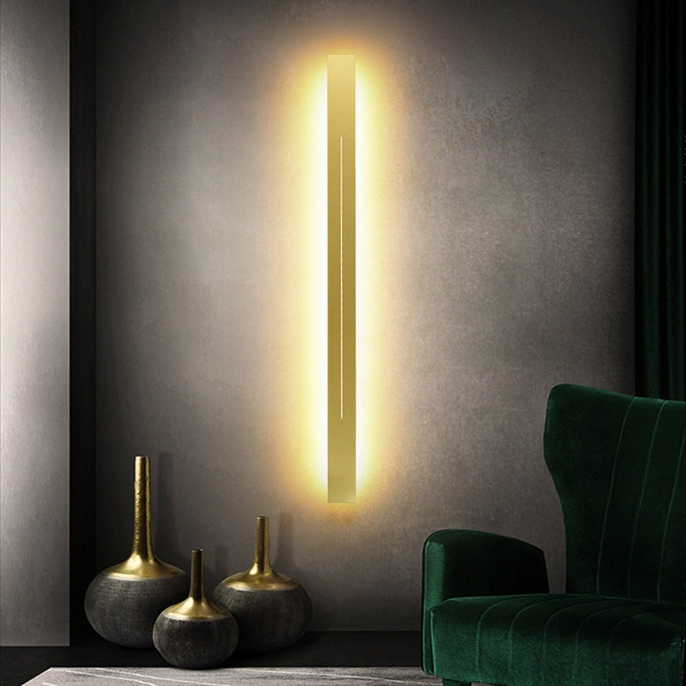 Applique LED Minimaliste Dorée - mise en situation