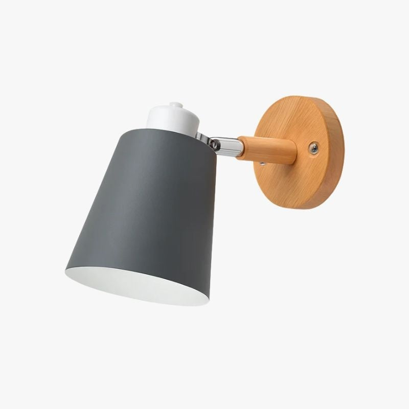Applique Murale LED Abat-Jour Orientable Bois et Métal - Vue principale
