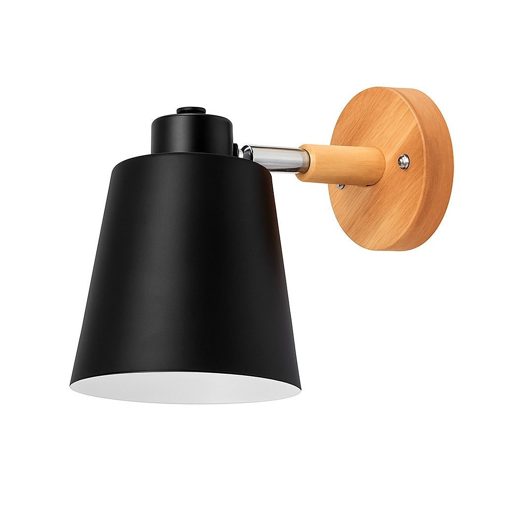 Applique Murale LED Abat-Jour Orientable Bois et Métal - Vue 10