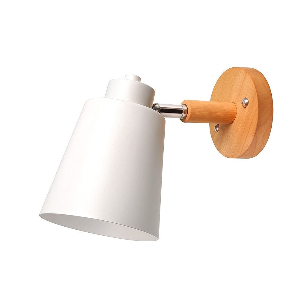 Applique Murale LED Abat-Jour Orientable Bois et Métal - Vue 11