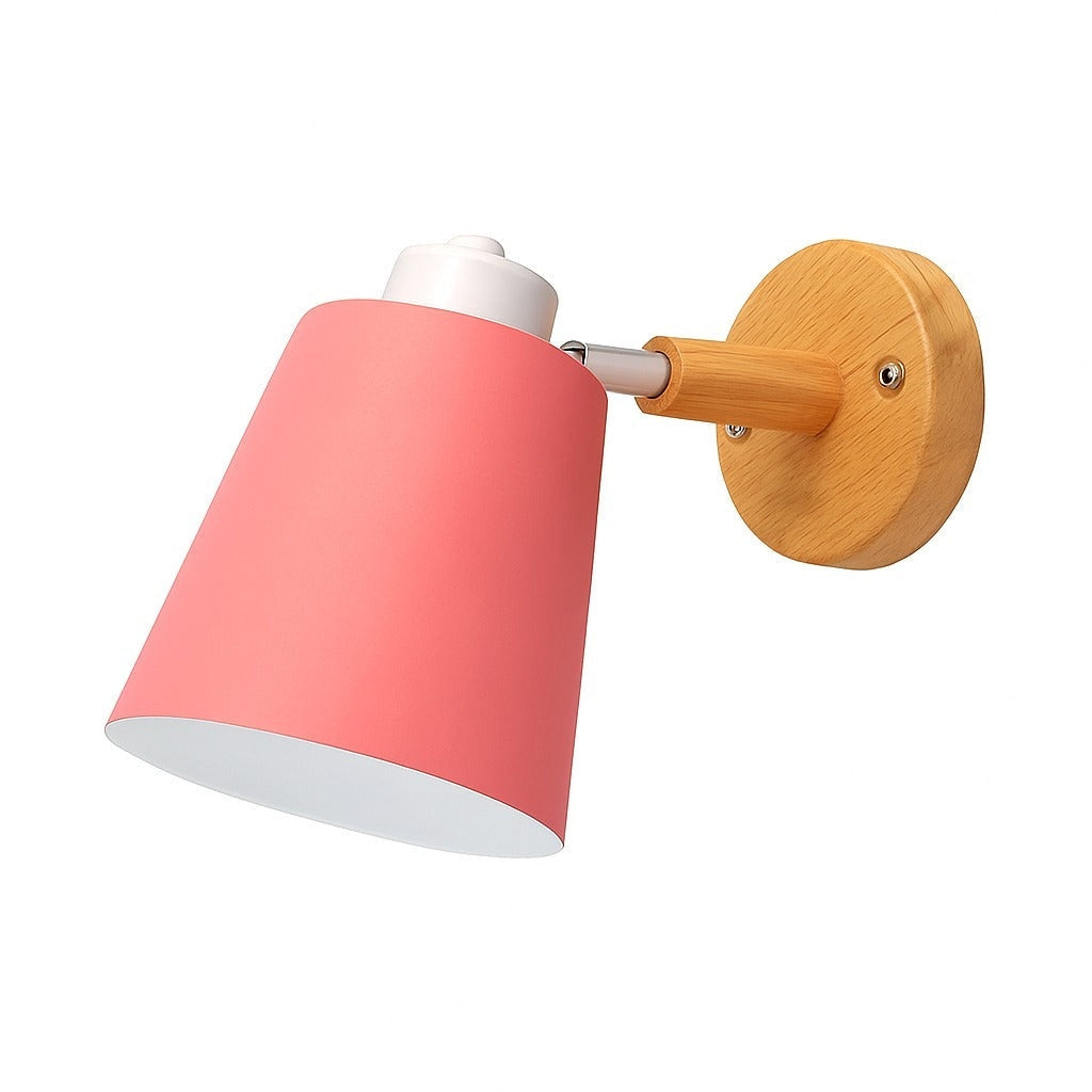 Applique Murale LED Abat-Jour Orientable Bois et Métal - Vue 13