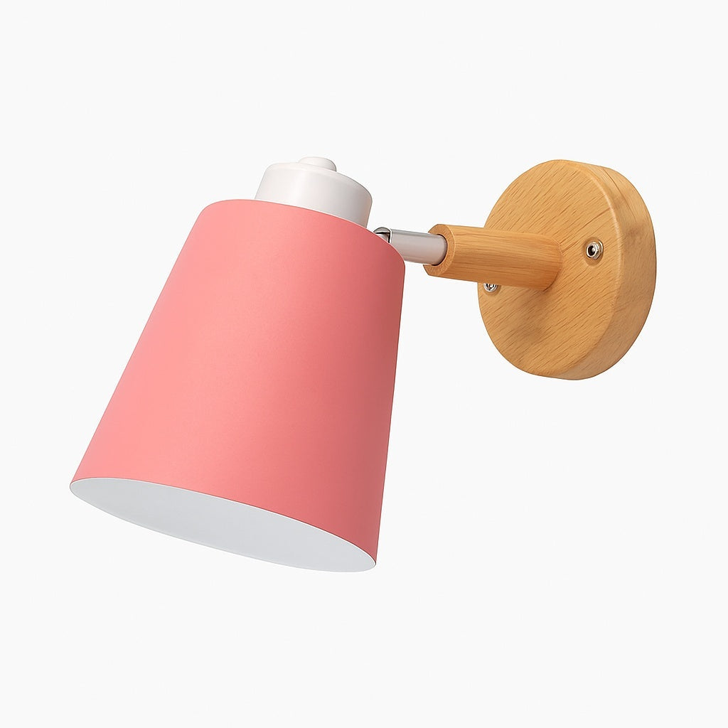 Applique Murale LED Abat-Jour Orientable Bois et Métal - Vue 5