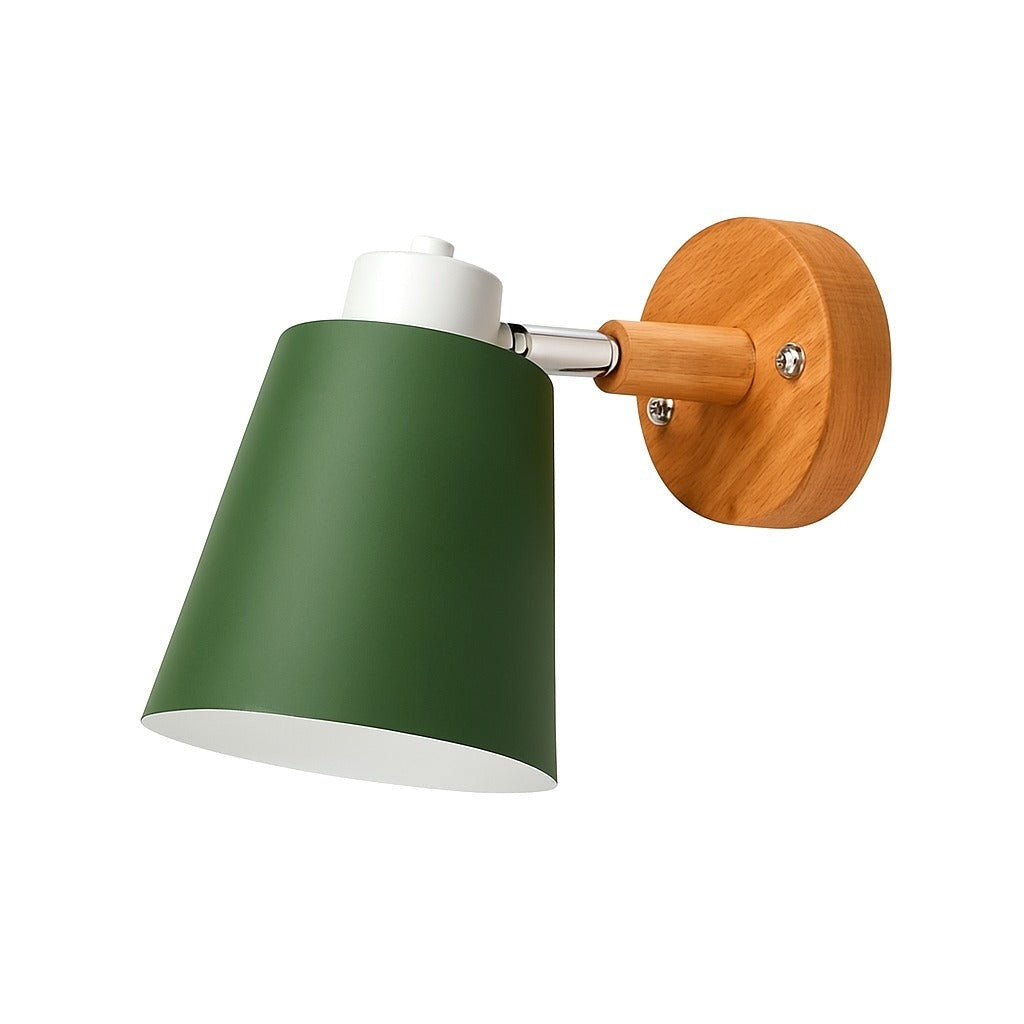 Applique Murale LED Abat-Jour Orientable Bois et Métal - Vue 8