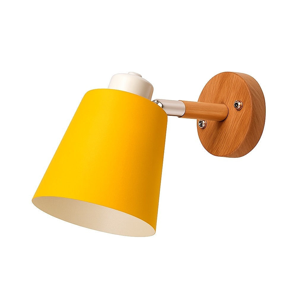 Applique Murale LED Abat-Jour Orientable Bois et Métal - Vue 9