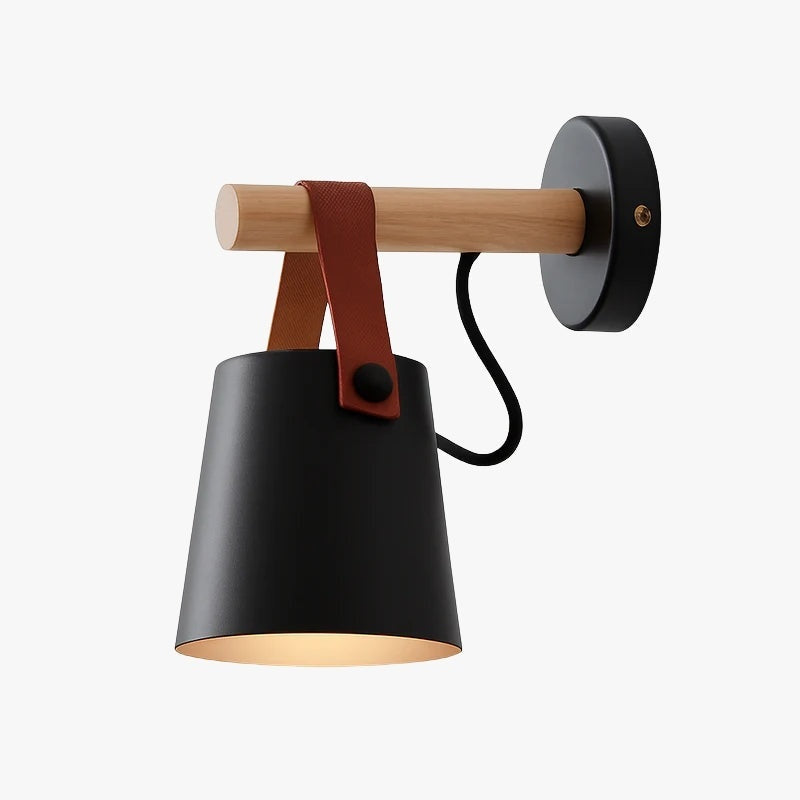 Applique Murale LED Bois Abat-Jour Suspendu - Vue principale Image