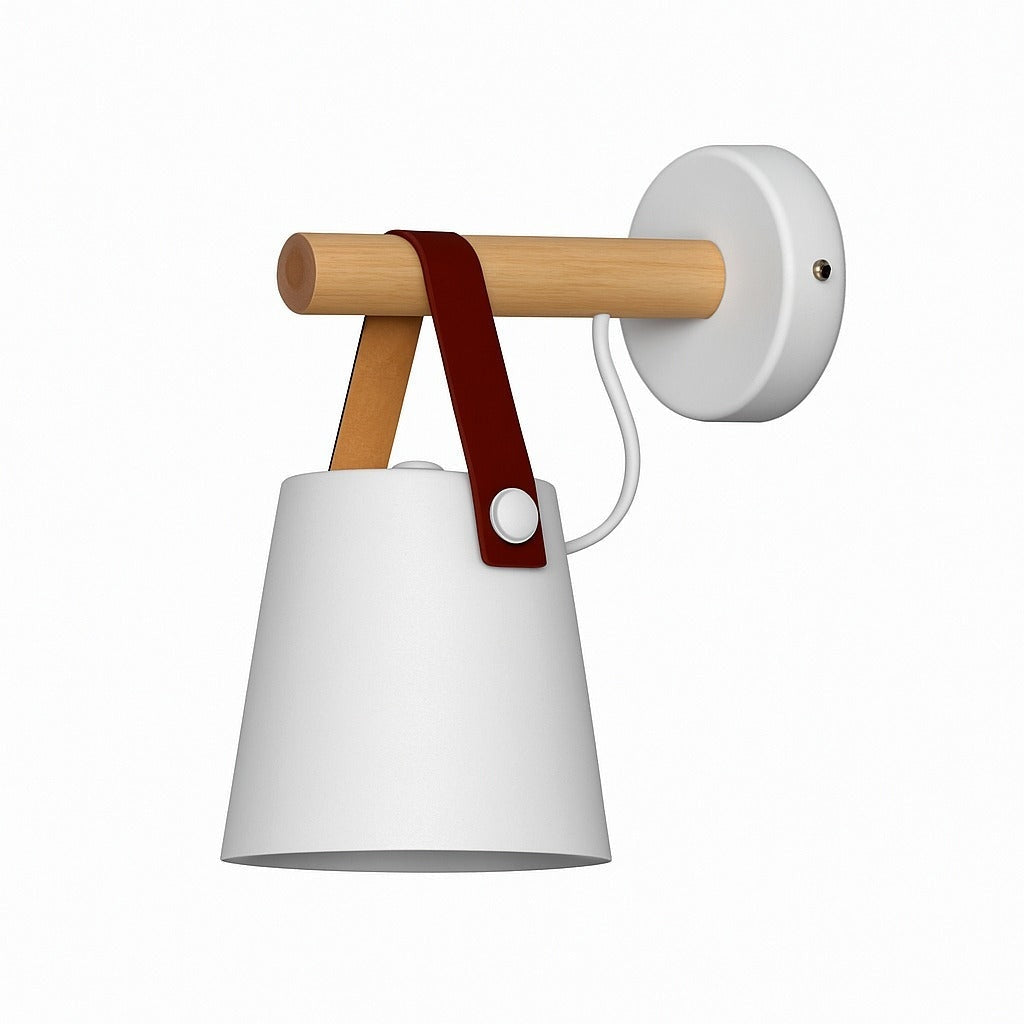 Applique Murale LED Bois Abat-Jour Suspendu - Vue 7