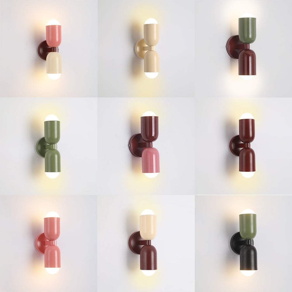 Applique Murale Métal Coloré LED Minimaliste pour Salon - dimensions