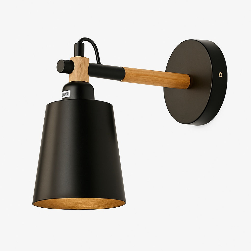 Applique Murale Nordique Bois et Métal LED - Vue principale